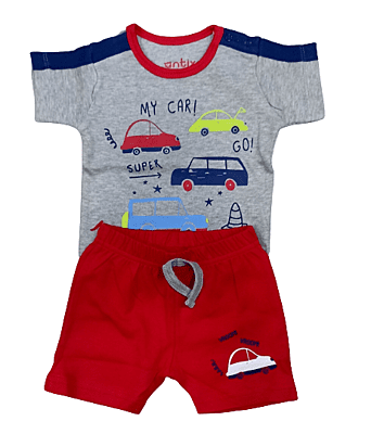 Boys T Shirt Red / Grey