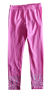 Girls Heart Printed Leggings