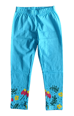 Girls Flower Print Leggings