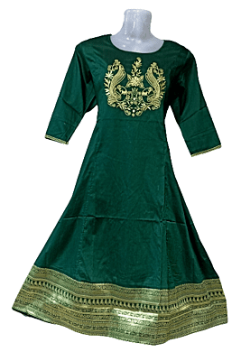 Women DK Green Print Kurtis