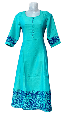 Women Blue Printed Kurtis