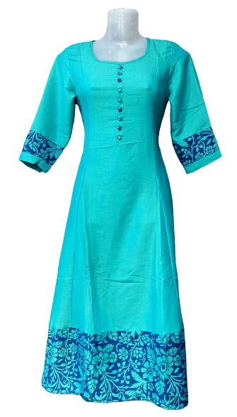 Women Blue Printed Kurtis Women Blue Printed Kurtis