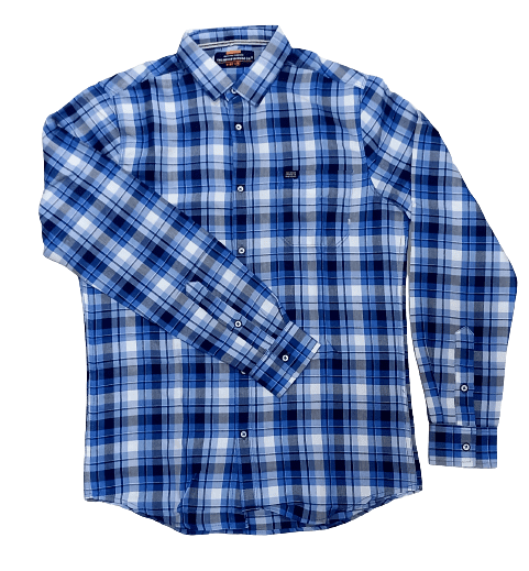 Mens Blue Checked Shirt Mens Blue Checked Shirt