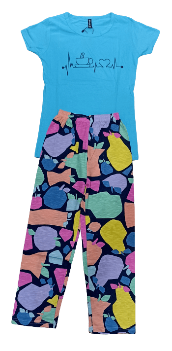 Women Sky Blue Print Set Women Sky Blue Print Set