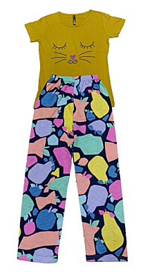 Women Yellow Print Set