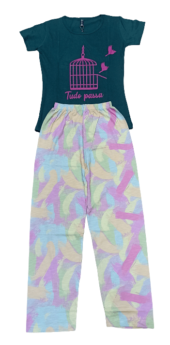 Women Dk Green Print Set Women Dk Green Print Set