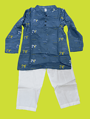 Boys kurta  pyjama set grey