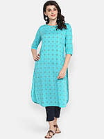 Women Kolam Printed Kurtis Women Kolam Printed Kurtis