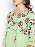 Women Flower Printed Kurtis Women Flower Printed Kurtis
