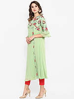 Women Flower Printed Kurtis Women Flower Printed Kurtis