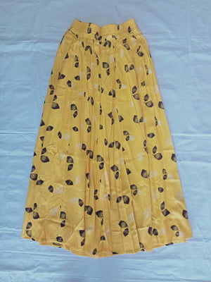 Women Yellow Printed Skirt