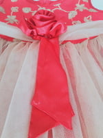 Girls Gold Stone Fancy Frock Girls Gold Stone Fancy Frock