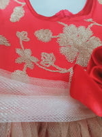 Girls Gold Stone Fancy Frock Girls Gold Stone Fancy Frock