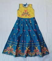 Girls Long Fancy Frocks Yellow Girls Long Fancy Frocks Yellow
