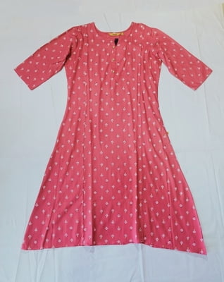 Women White Printed Kurtis