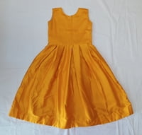 Girls Pink With Yellow Long Fancy Frock Girls Pink With Yellow Long Fancy Frock