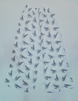 palazzo white flower print