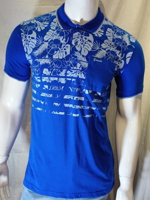 Mens Blue Printed T-Shirts