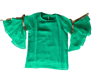 Girls Bell Frill Sleeves Top